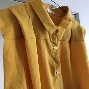 Yellow Chiffon Blouse